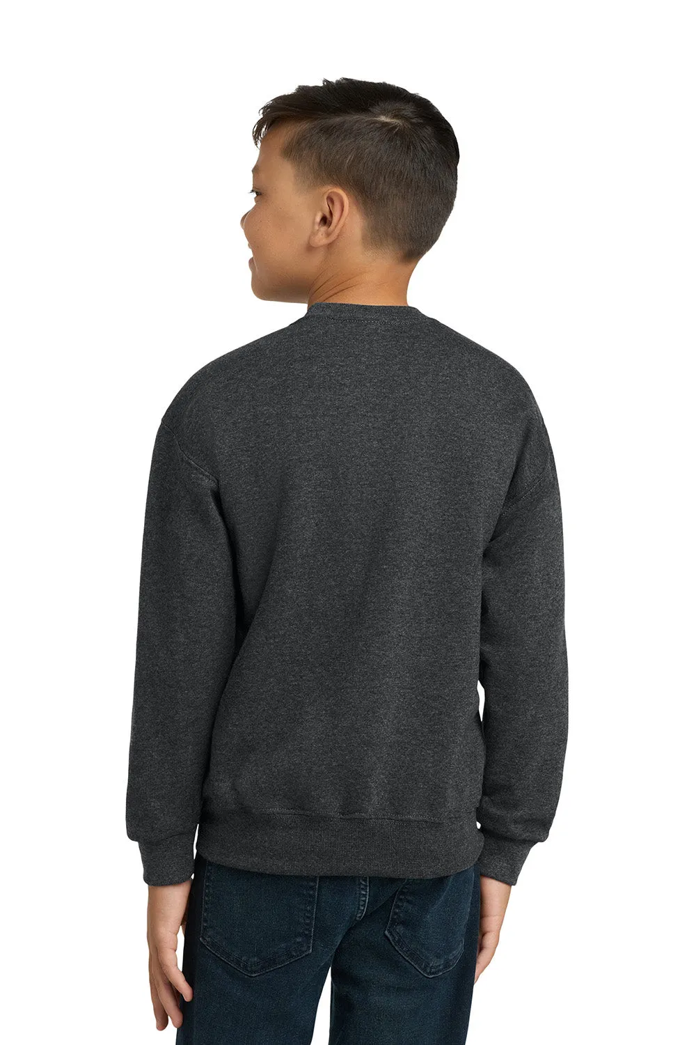 Jerzees Youth NuBlend Fleece Crewneck Sweatshirt - Heather Black