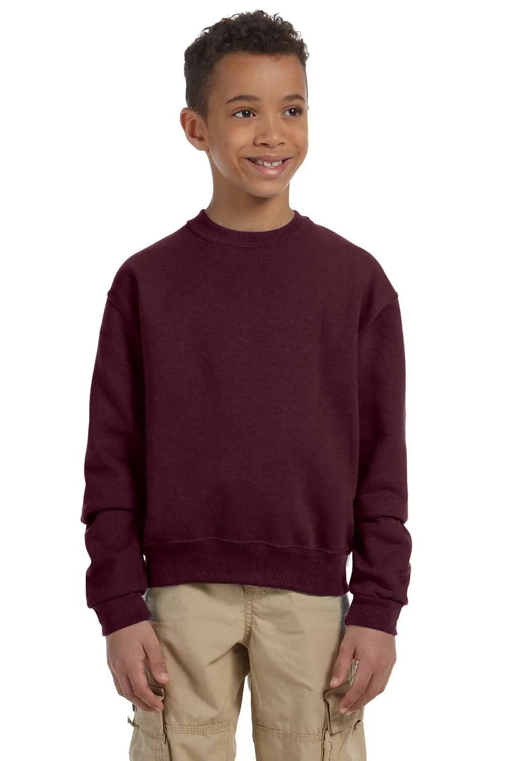 Jerzees Youth NuBlend Fleece Crewneck Sweatshirt - Maroon