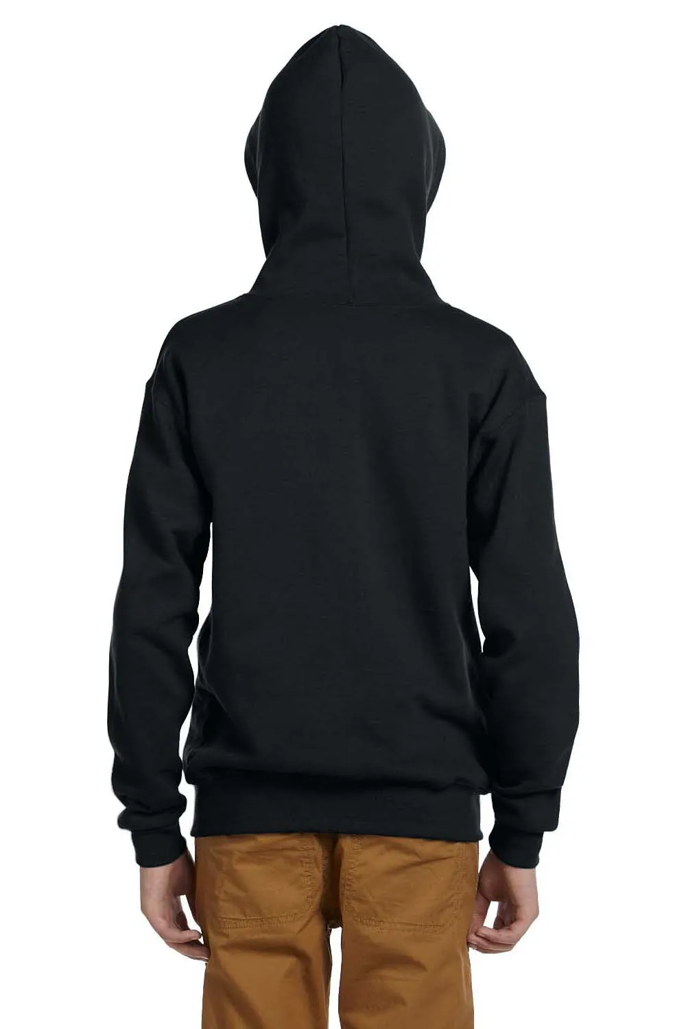 Jerzees Youth NuBlend Pill Resistant Fleece Full Zip Hooded Sweatshirt Hoodie w/ Pockets - Black