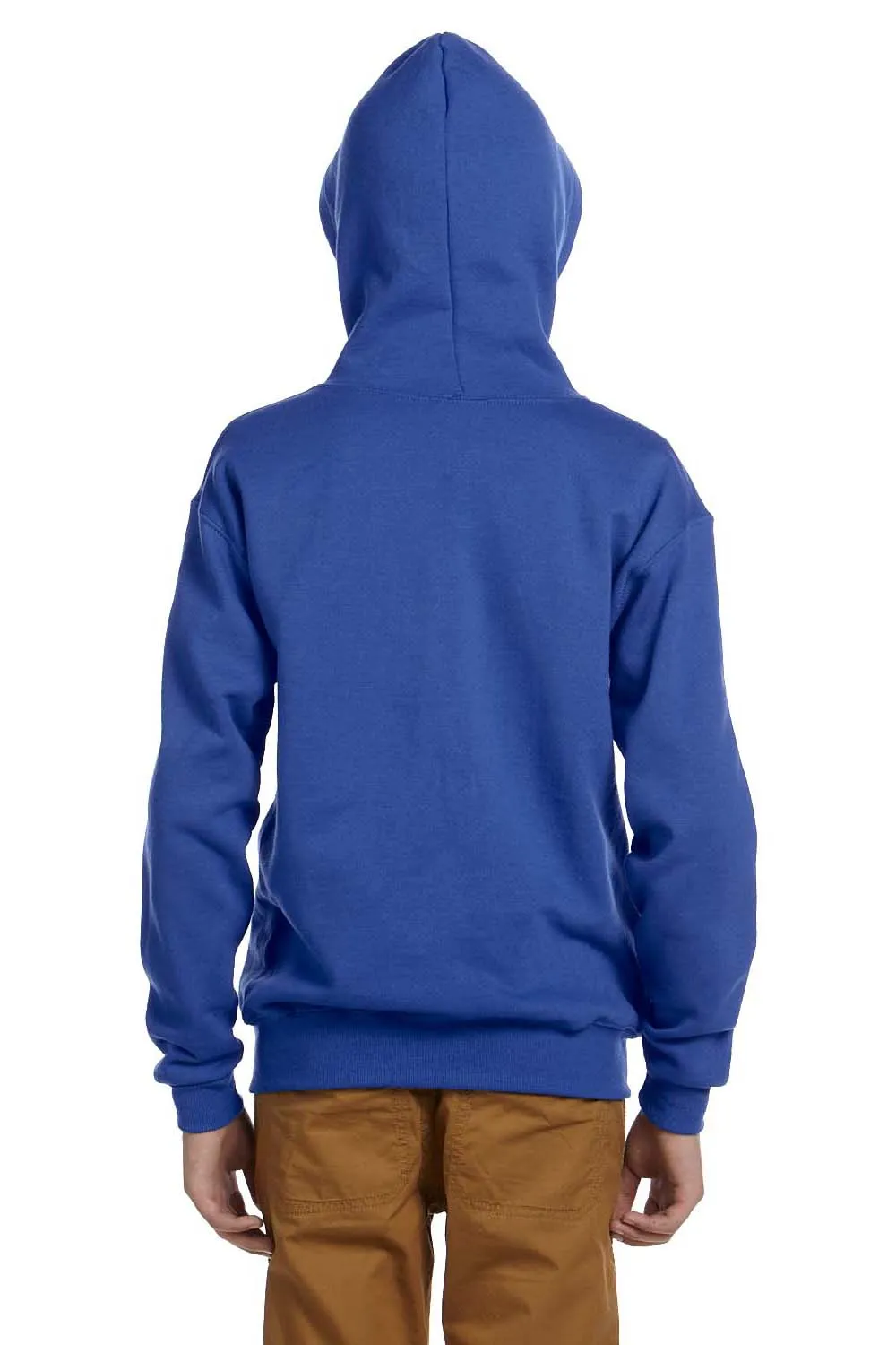 Jerzees Youth NuBlend Pill Resistant Fleece Full Zip Hooded Sweatshirt Hoodie w/ Pockets - Royal Blue