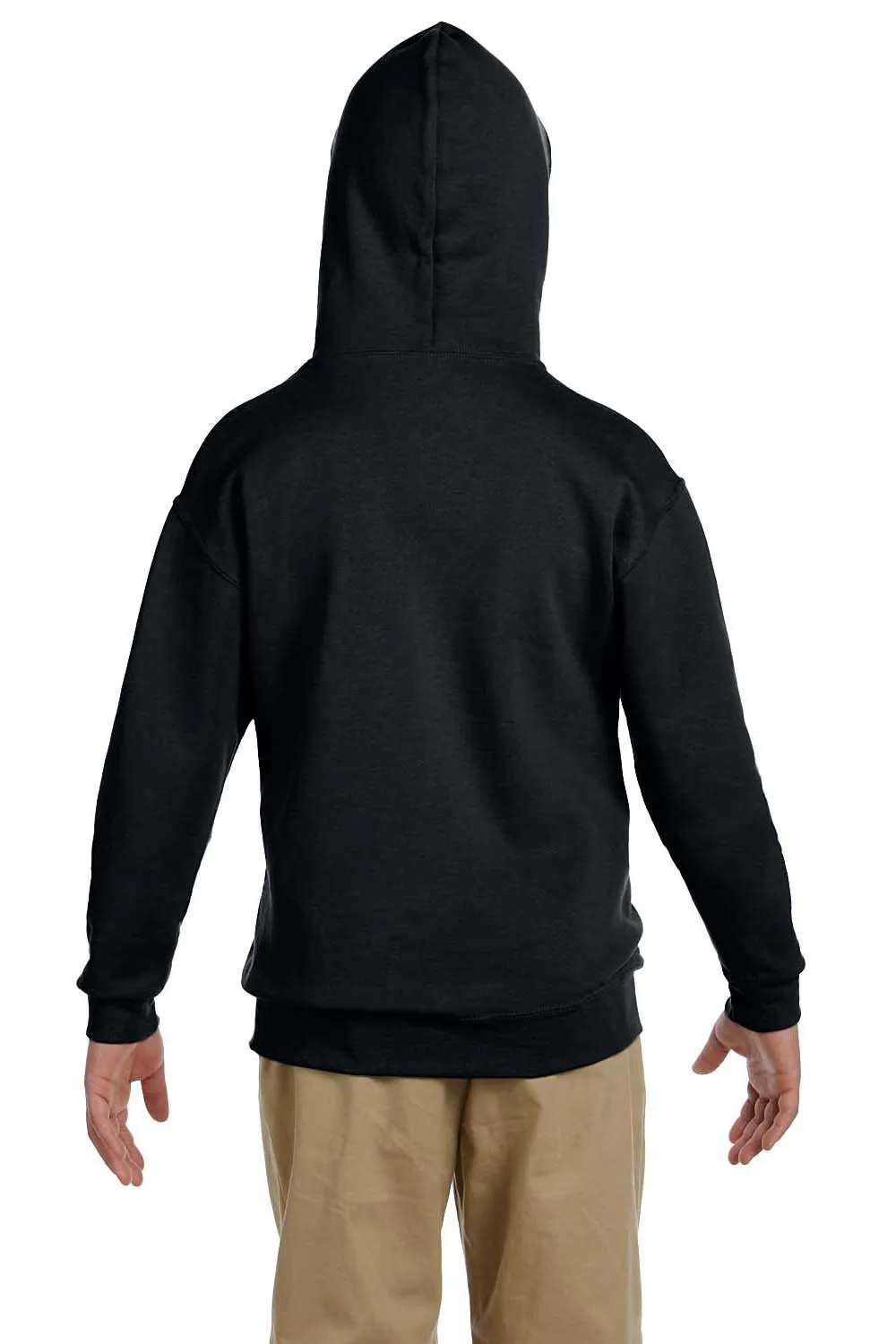 Jerzees Youth NuBlend Pill Resistant Fleece Hooded Sweatshirt Hoodie w/ Pouch Pocket - Black