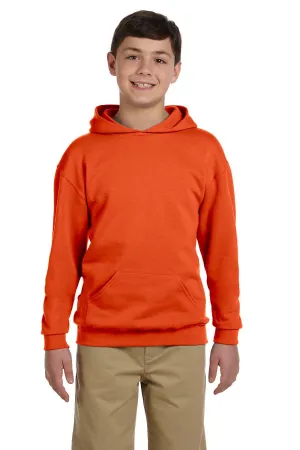 Jerzees Youth NuBlend Pill Resistant Fleece Hooded Sweatshirt Hoodie w/ Pouch Pocket - Burnt Orange