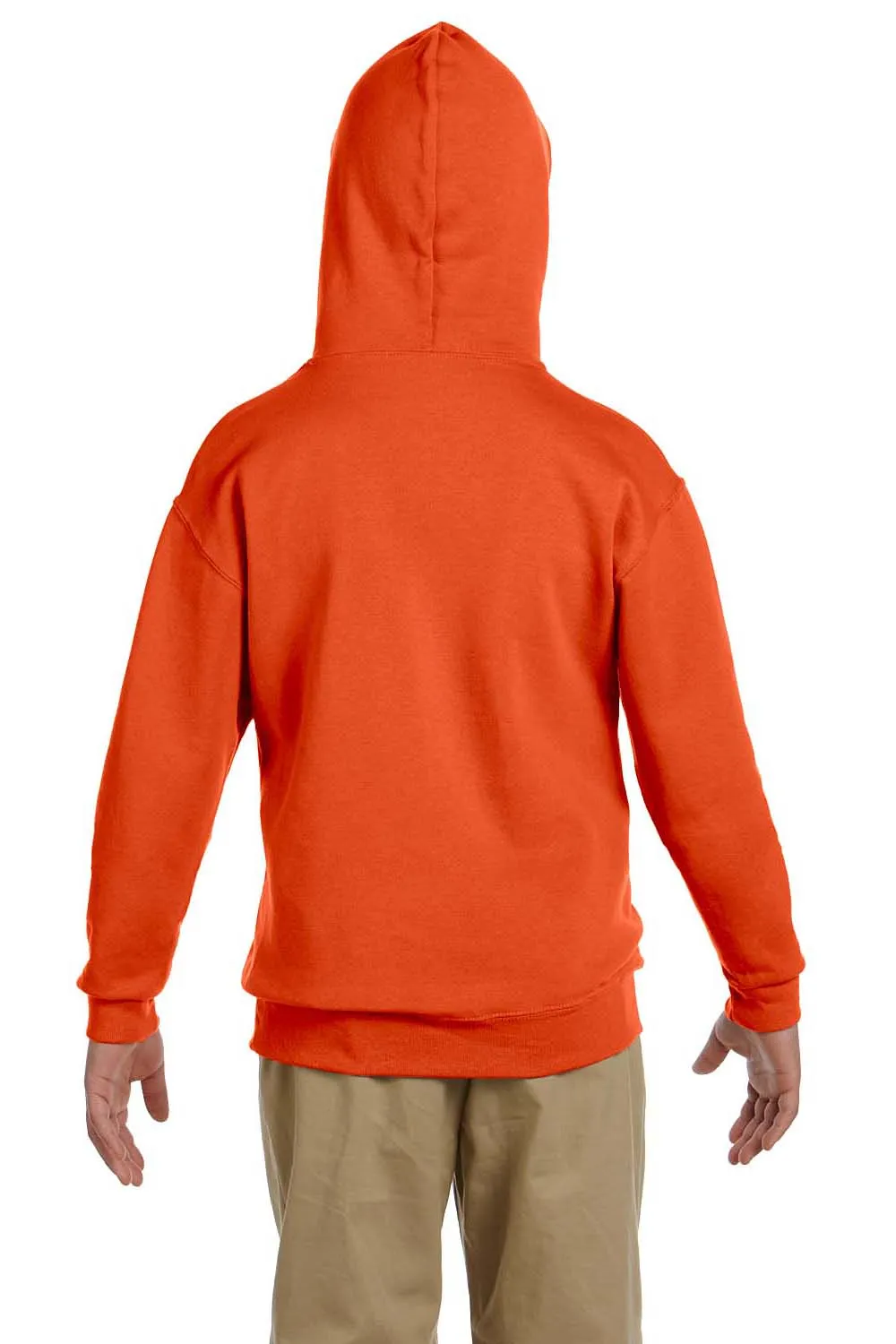 Jerzees Youth NuBlend Pill Resistant Fleece Hooded Sweatshirt Hoodie w/ Pouch Pocket - Burnt Orange