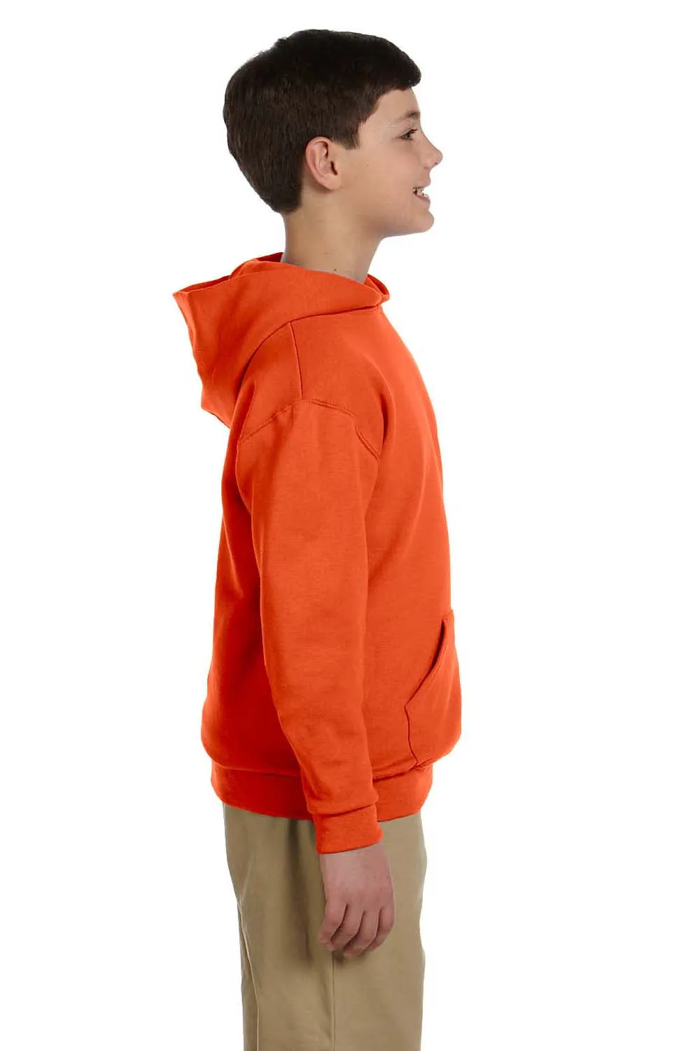 Jerzees Youth NuBlend Pill Resistant Fleece Hooded Sweatshirt Hoodie w/ Pouch Pocket - Burnt Orange