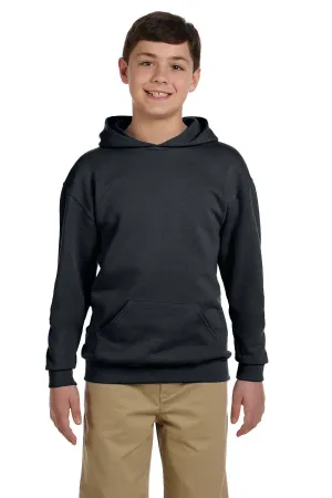 Jerzees Youth NuBlend Pill Resistant Fleece Hooded Sweatshirt Hoodie w/ Pouch Pocket - Charcoal Grey