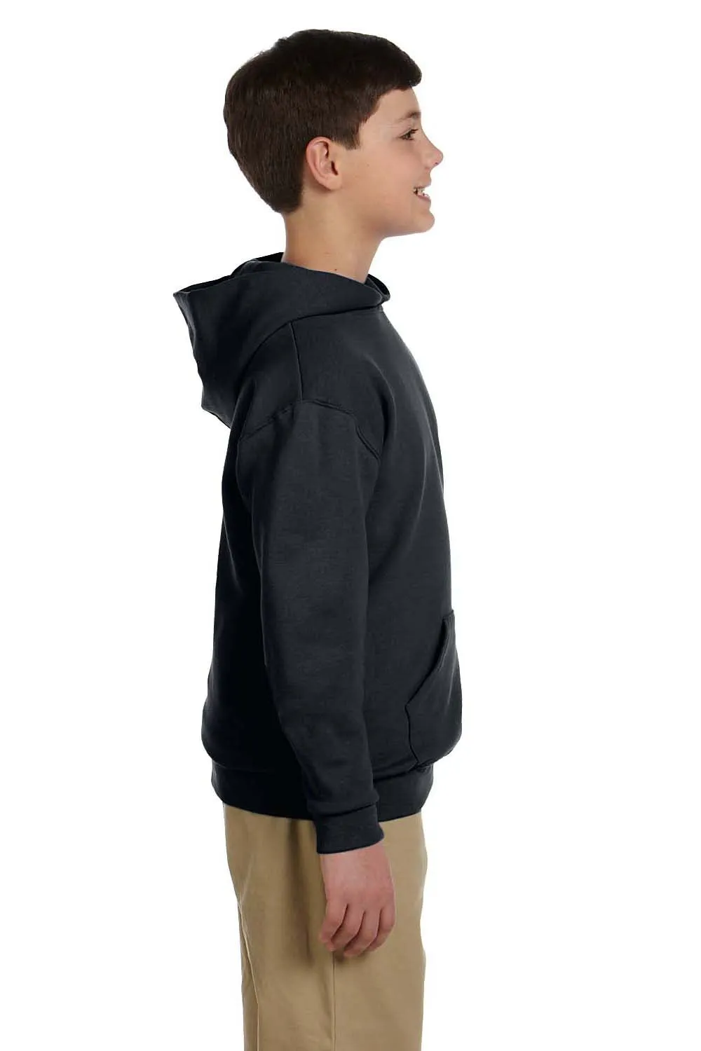 Jerzees Youth NuBlend Pill Resistant Fleece Hooded Sweatshirt Hoodie w/ Pouch Pocket - Charcoal Grey