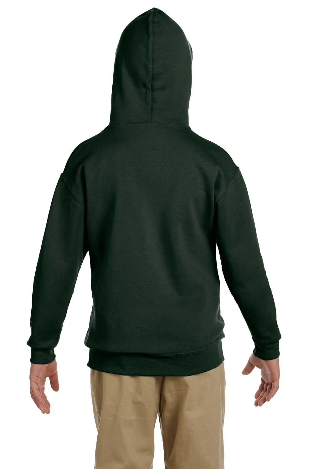 Jerzees Youth NuBlend Pill Resistant Fleece Hooded Sweatshirt Hoodie w/ Pouch Pocket - Forest Green