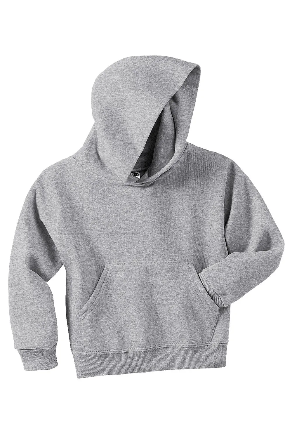 Jerzees Youth NuBlend Pill Resistant Fleece Hooded Sweatshirt Hoodie w/ Pouch Pocket - Heather Grey