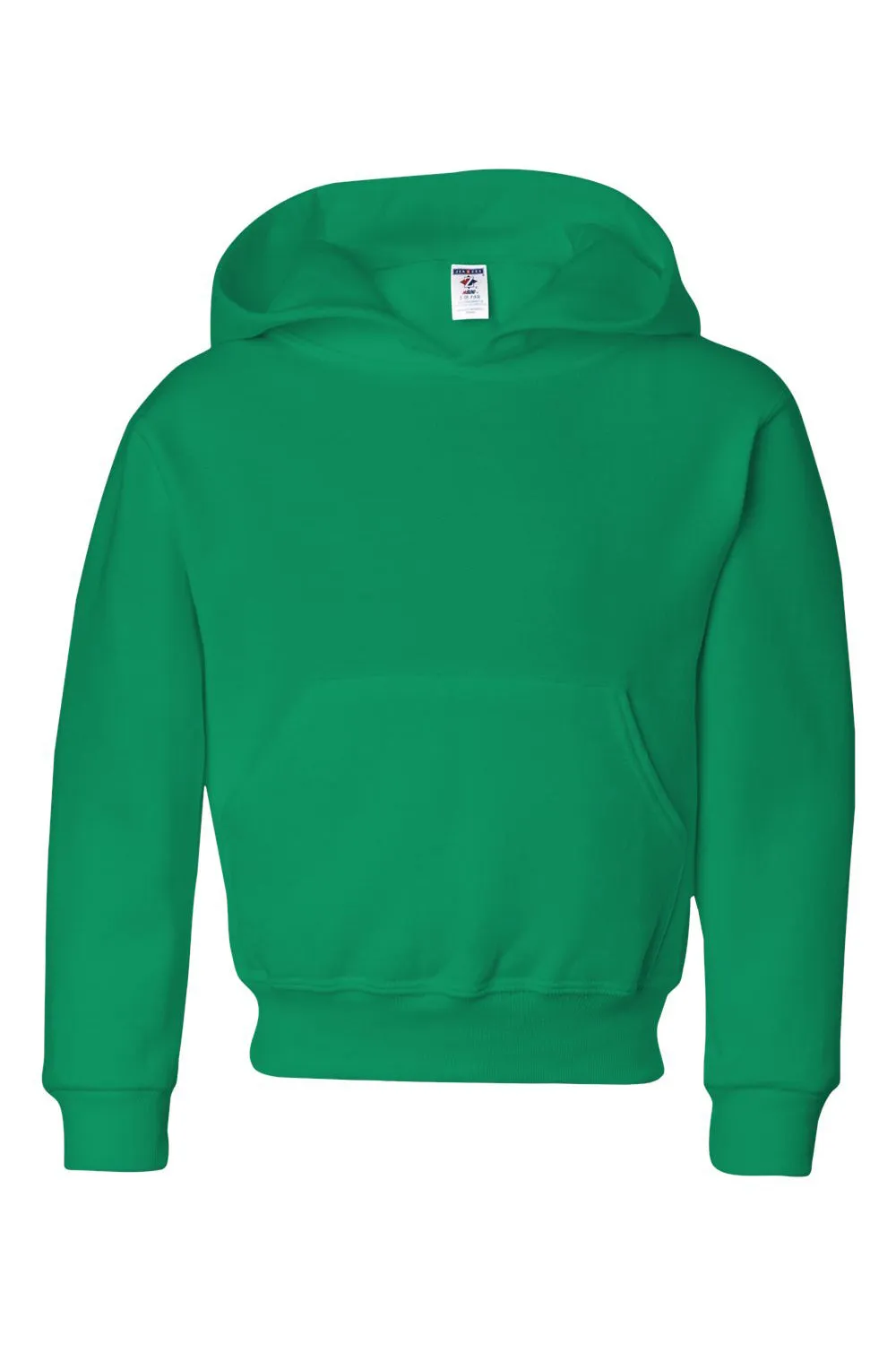 Jerzees Youth NuBlend Pill Resistant Fleece Hooded Sweatshirt Hoodie w/ Pouch Pocket - Kelly Green