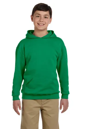 Jerzees Youth NuBlend Pill Resistant Fleece Hooded Sweatshirt Hoodie w/ Pouch Pocket - Kelly Green
