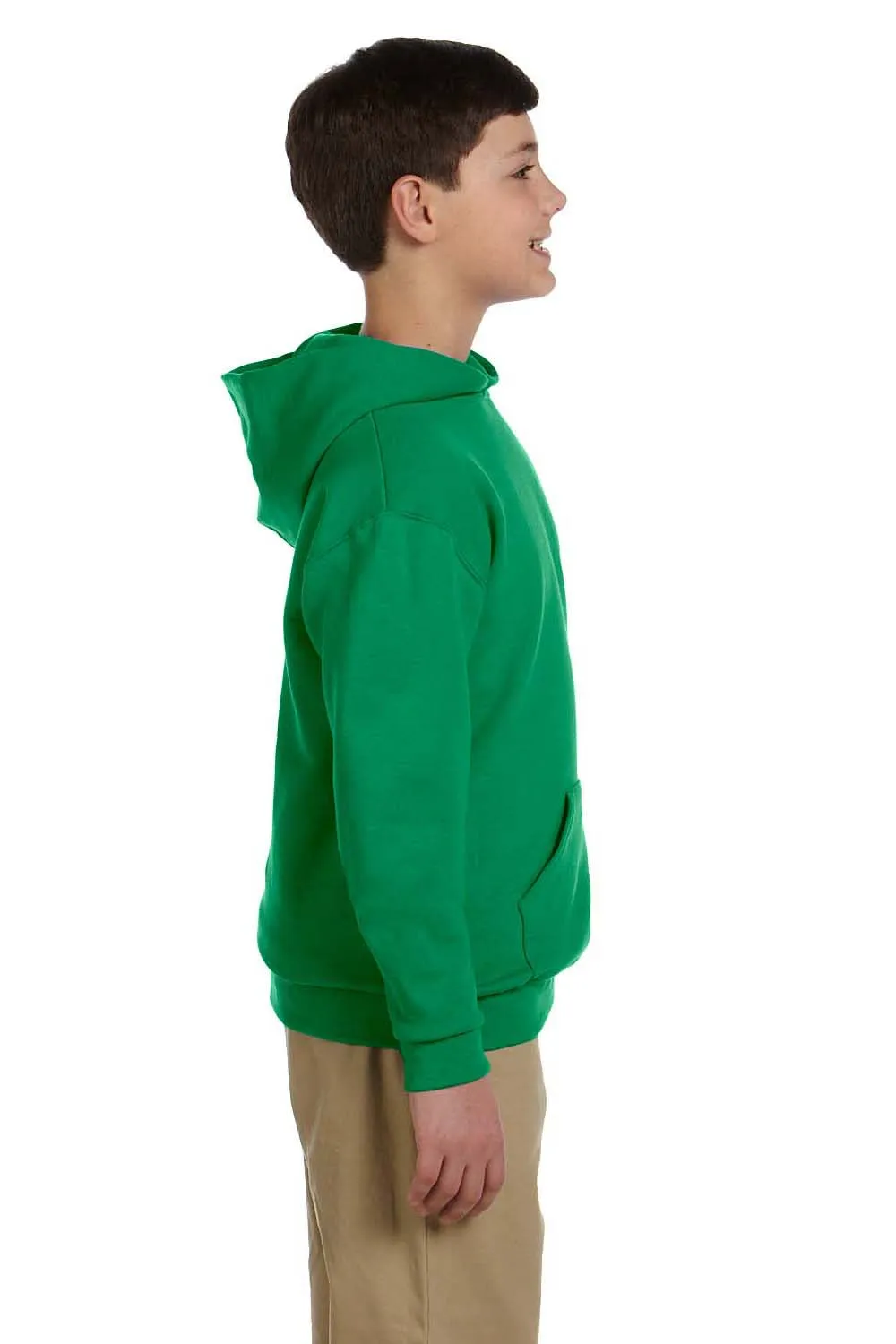 Jerzees Youth NuBlend Pill Resistant Fleece Hooded Sweatshirt Hoodie w/ Pouch Pocket - Kelly Green