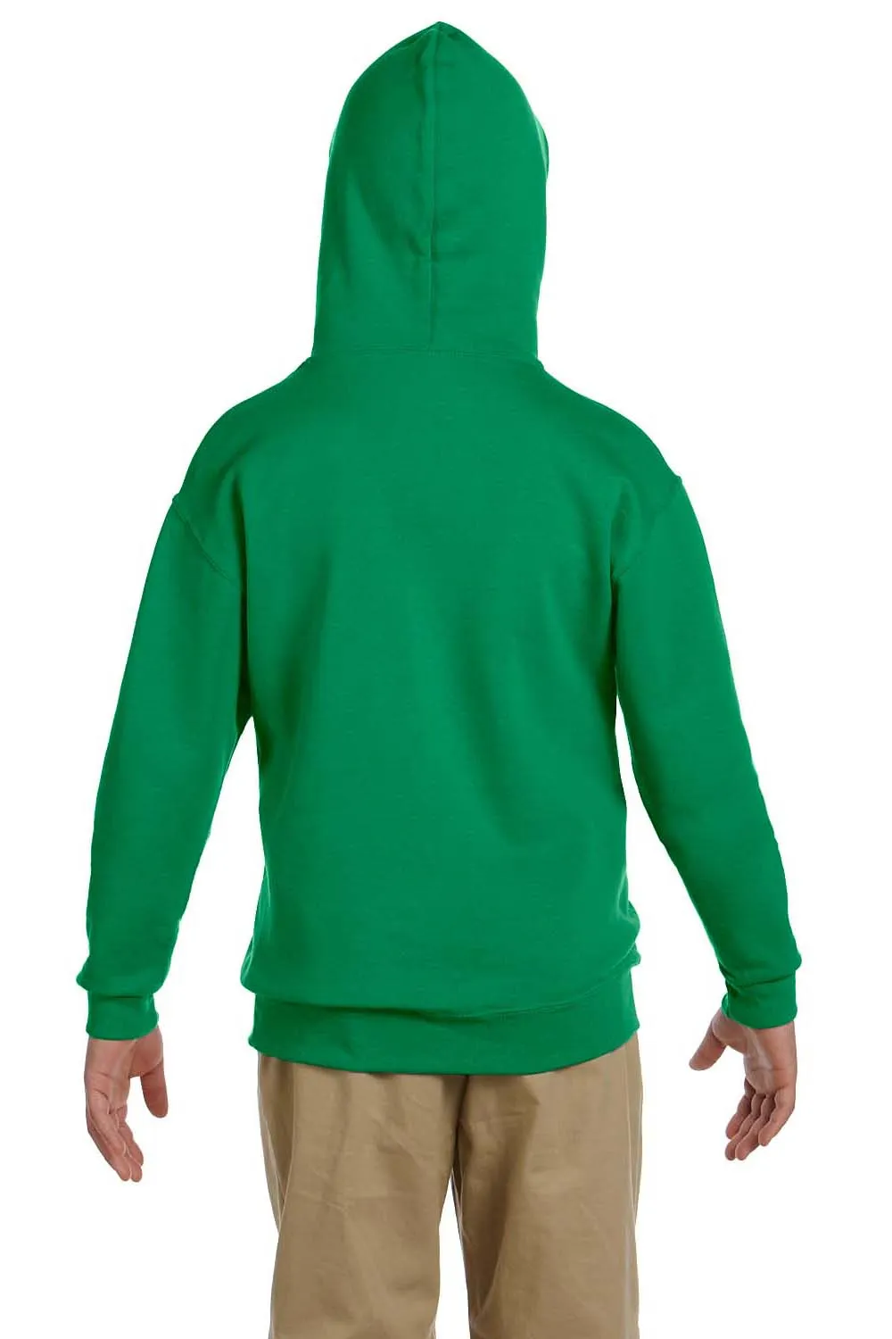 Jerzees Youth NuBlend Pill Resistant Fleece Hooded Sweatshirt Hoodie w/ Pouch Pocket - Kelly Green