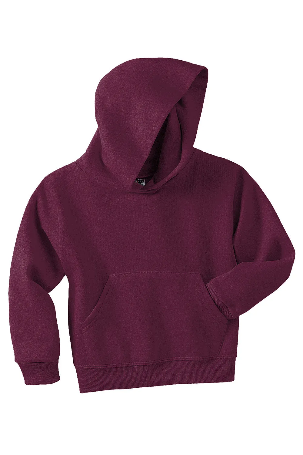 Jerzees Youth NuBlend Pill Resistant Fleece Hooded Sweatshirt Hoodie w/ Pouch Pocket - Maroon