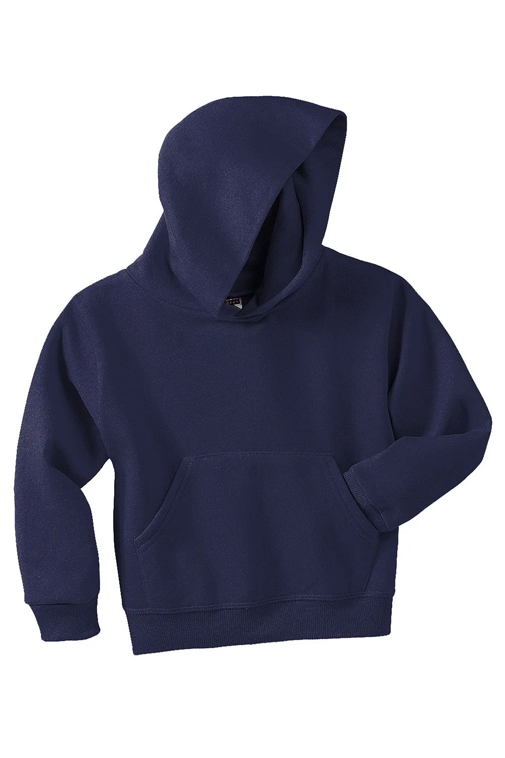 Jerzees Youth NuBlend Pill Resistant Fleece Hooded Sweatshirt Hoodie w/ Pouch Pocket - Navy Blue