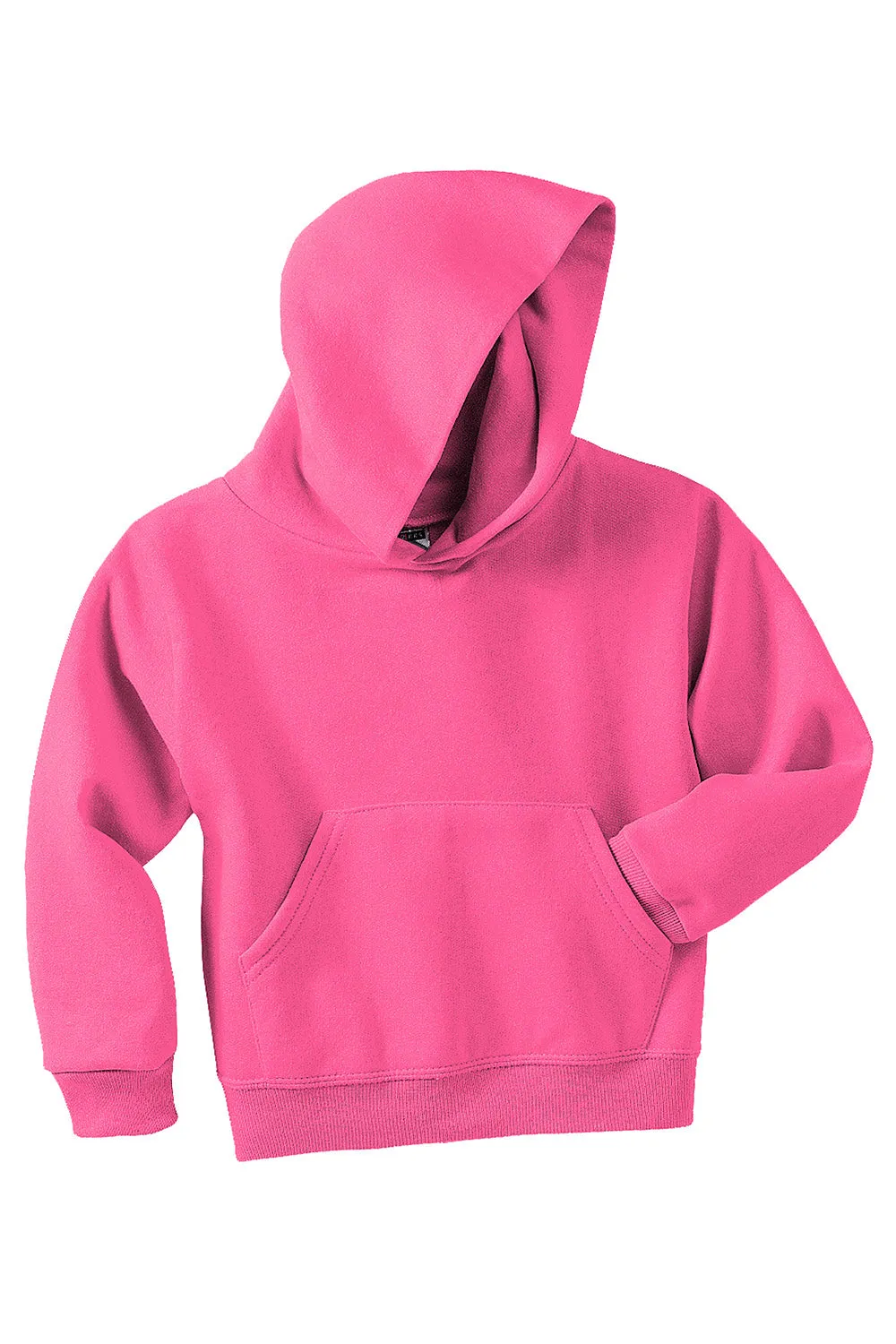 Jerzees Youth NuBlend Pill Resistant Fleece Hooded Sweatshirt Hoodie w/ Pouch Pocket - Neon Pink