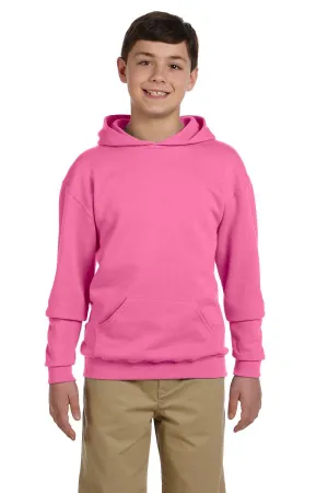 Jerzees Youth NuBlend Pill Resistant Fleece Hooded Sweatshirt Hoodie w/ Pouch Pocket - Neon Pink
