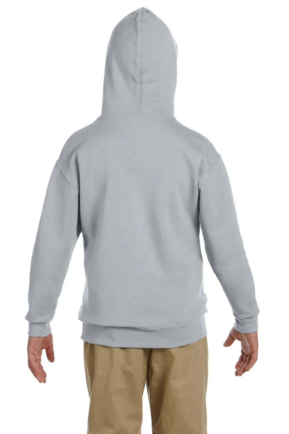 Jerzees Youth NuBlend Pill Resistant Fleece Hooded Sweatshirt Hoodie w/ Pouch Pocket - Oxford Grey
