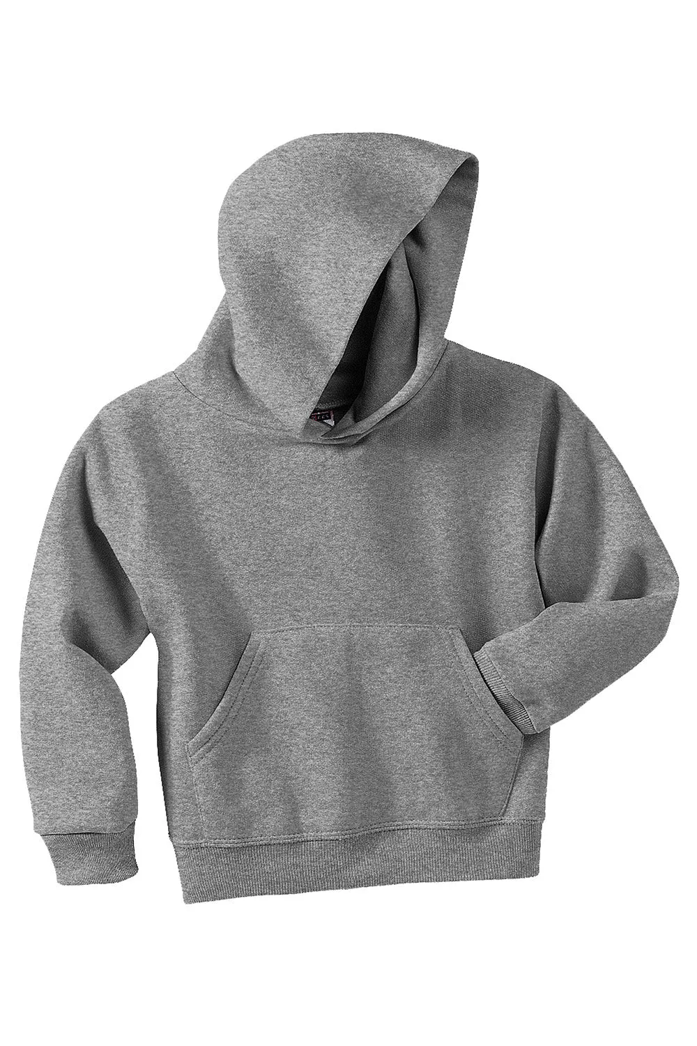Jerzees Youth NuBlend Pill Resistant Fleece Hooded Sweatshirt Hoodie w/ Pouch Pocket - Oxford Grey