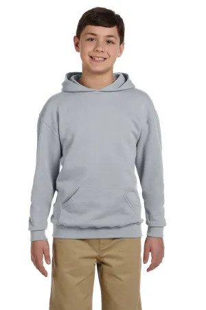 Jerzees Youth NuBlend Pill Resistant Fleece Hooded Sweatshirt Hoodie w/ Pouch Pocket - Oxford Grey