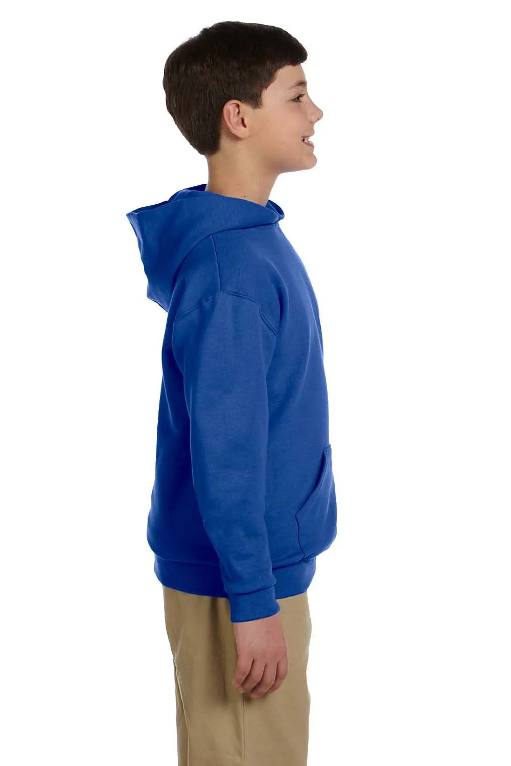 Jerzees Youth NuBlend Pill Resistant Fleece Hooded Sweatshirt Hoodie w/ Pouch Pocket - Royal Blue