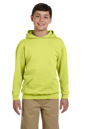 Jerzees Youth NuBlend Pill Resistant Fleece Hooded Sweatshirt Hoodie w/ Pouch Pocket - Safety Green
