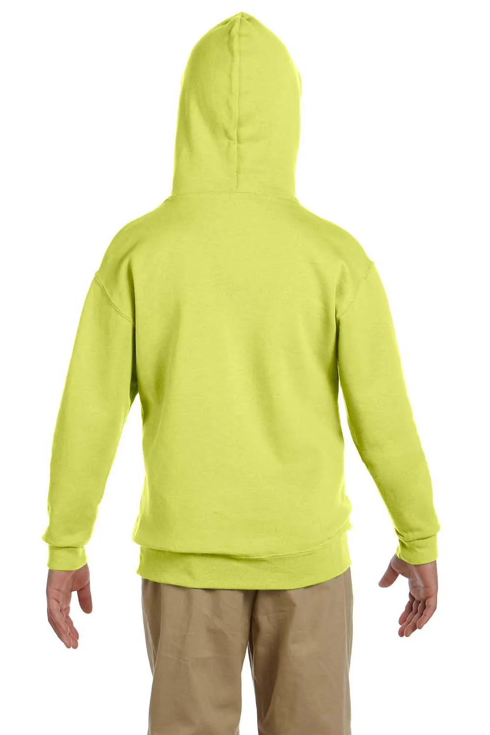 Jerzees Youth NuBlend Pill Resistant Fleece Hooded Sweatshirt Hoodie w/ Pouch Pocket - Safety Green