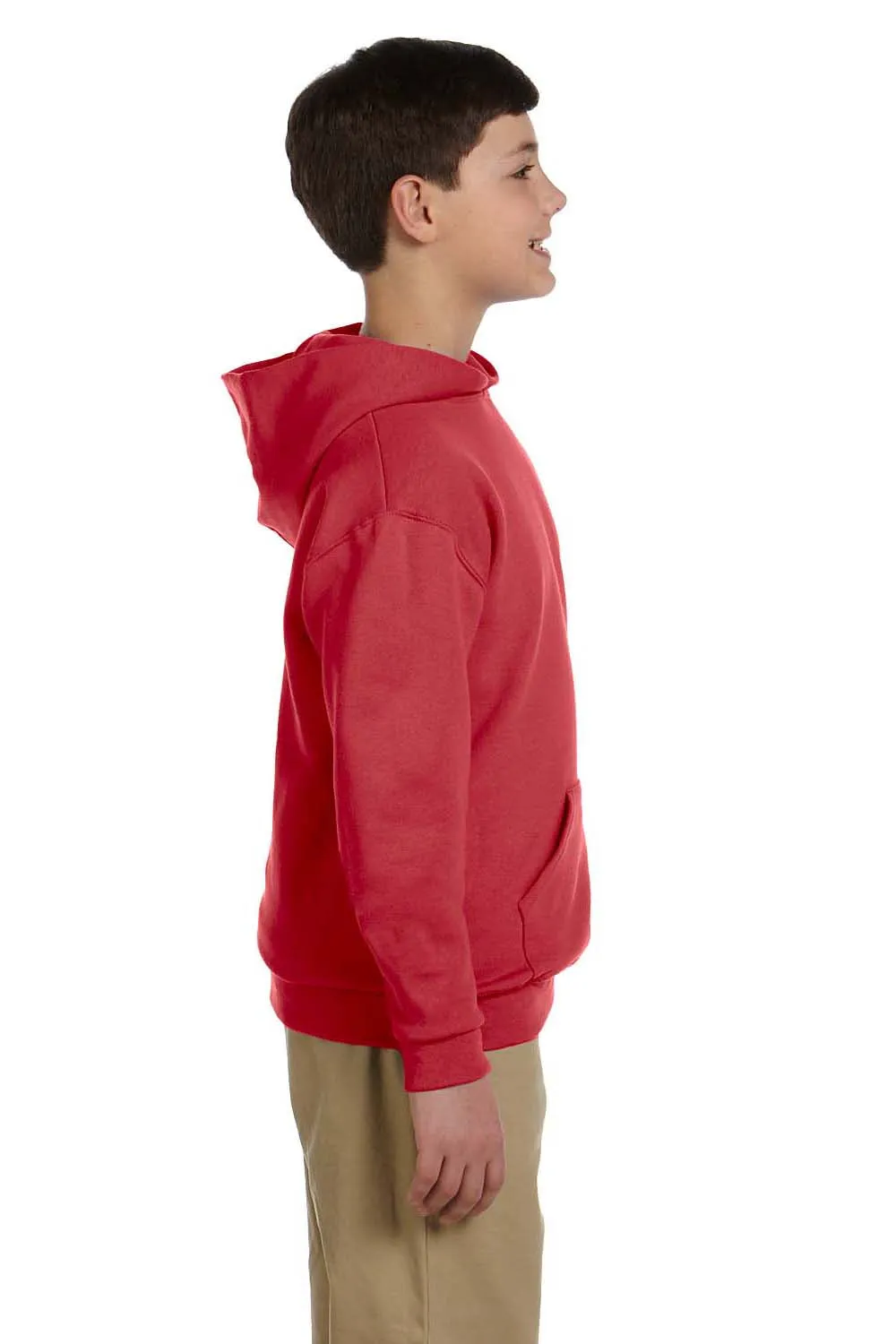 Jerzees Youth NuBlend Pill Resistant Fleece Hooded Sweatshirt Hoodie w/ Pouch Pocket - True Red