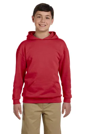 Jerzees Youth NuBlend Pill Resistant Fleece Hooded Sweatshirt Hoodie w/ Pouch Pocket - True Red