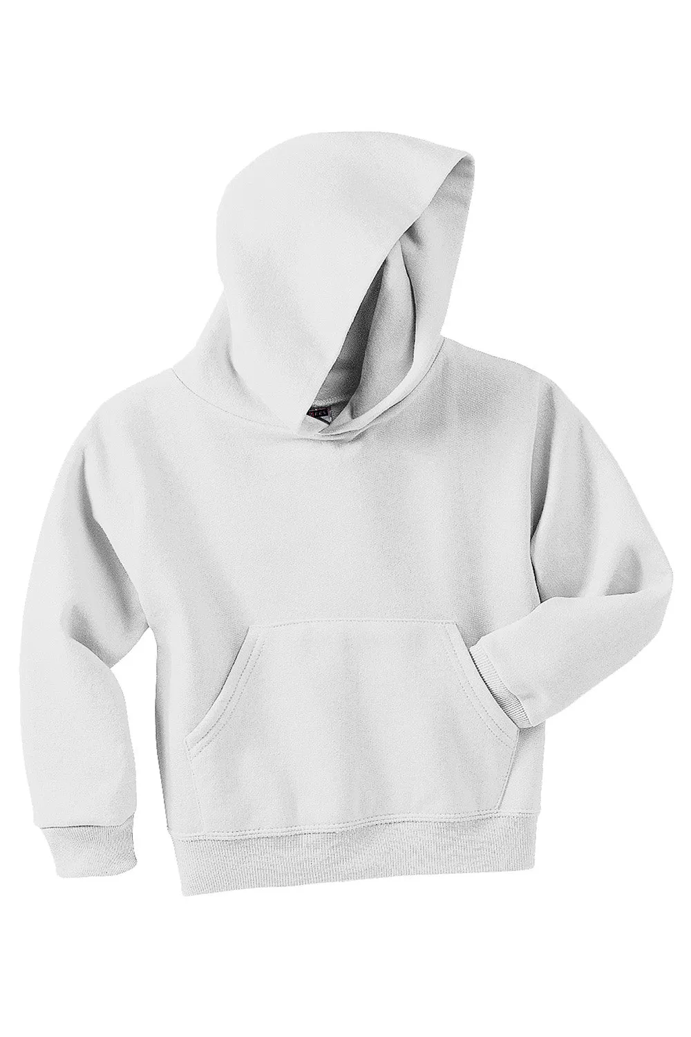 Jerzees Youth NuBlend Pill Resistant Fleece Hooded Sweatshirt Hoodie w/ Pouch Pocket - White