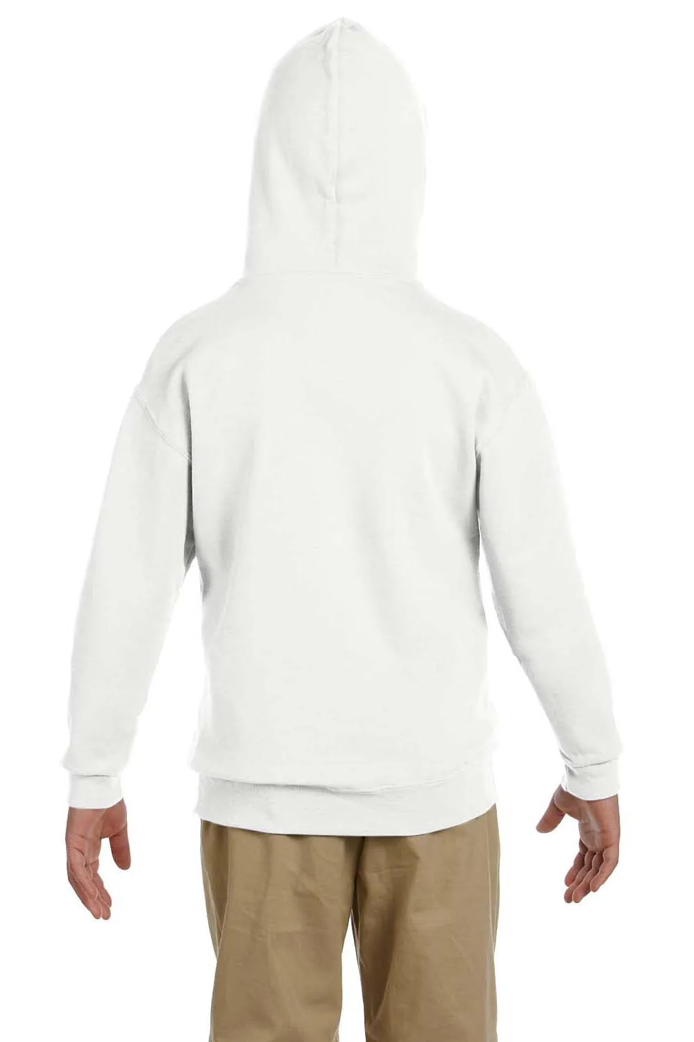 Jerzees Youth NuBlend Pill Resistant Fleece Hooded Sweatshirt Hoodie w/ Pouch Pocket - White