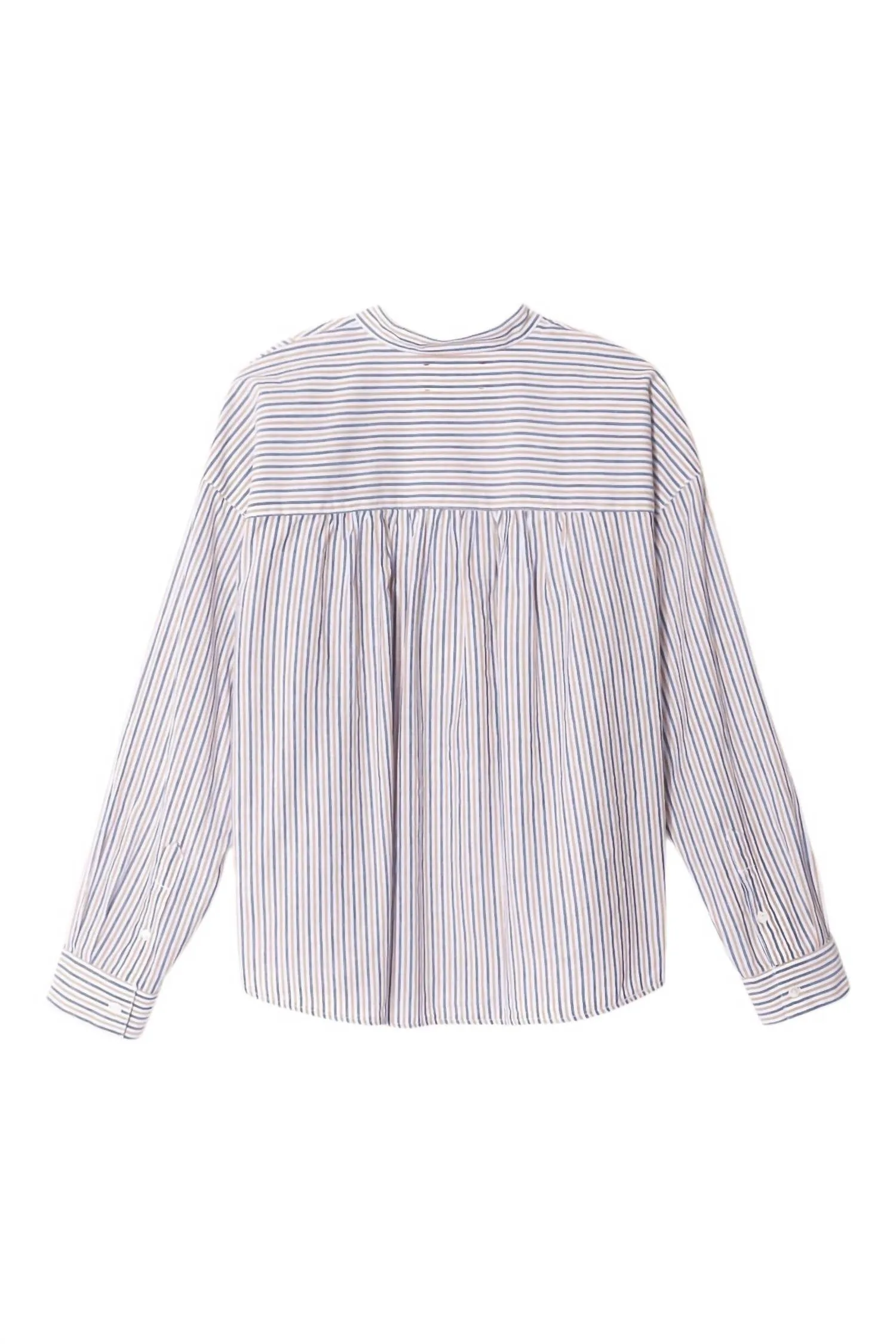 Jones Shirt In Mocha Stripe
