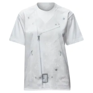 Junya Watanabe sequin biker print cotton t-shirt top