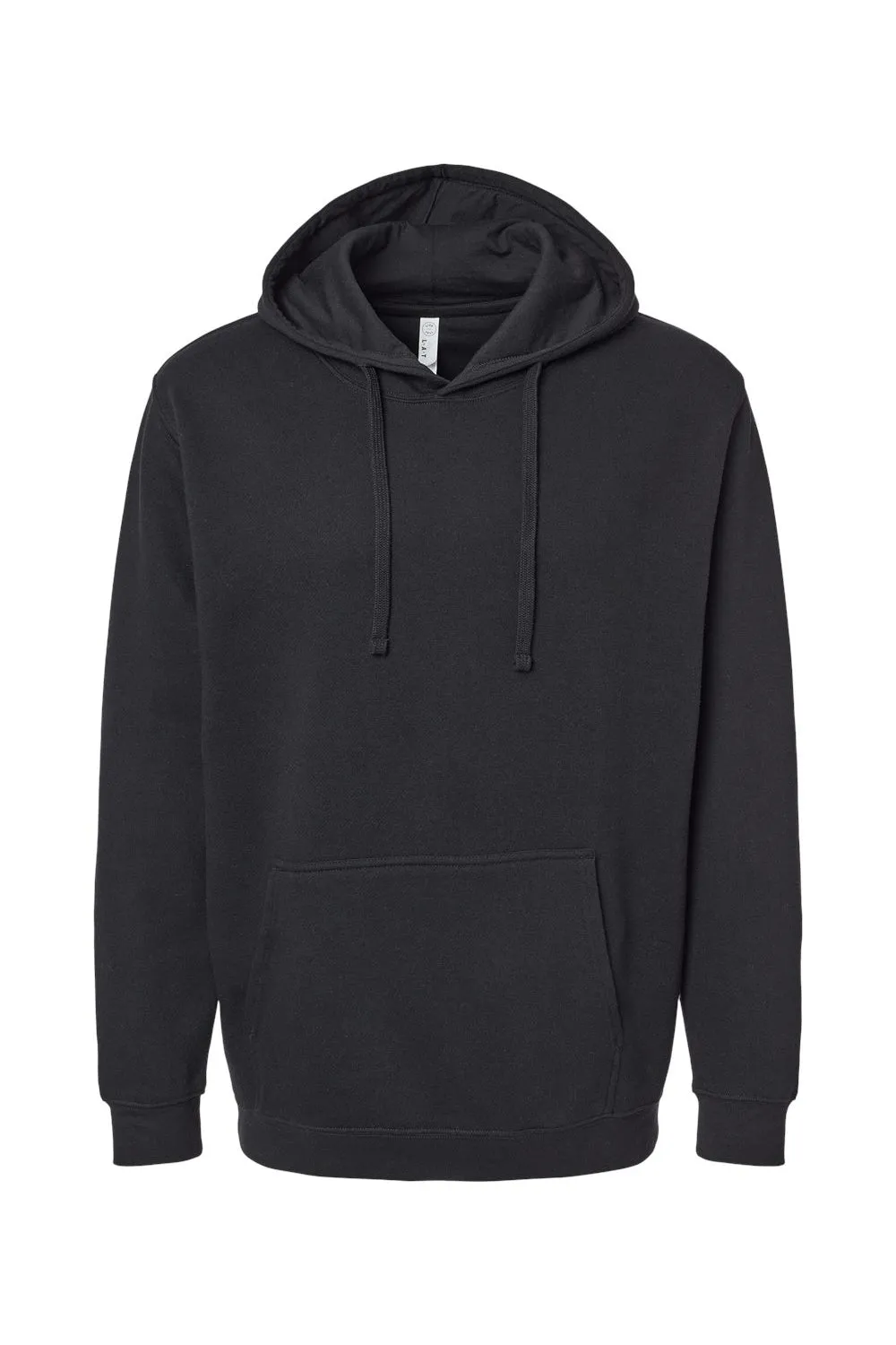 LAT Mens Elevated Fleece Basic Hooded Sweatshirt Hoodie w/ Pouch Pocket - Black