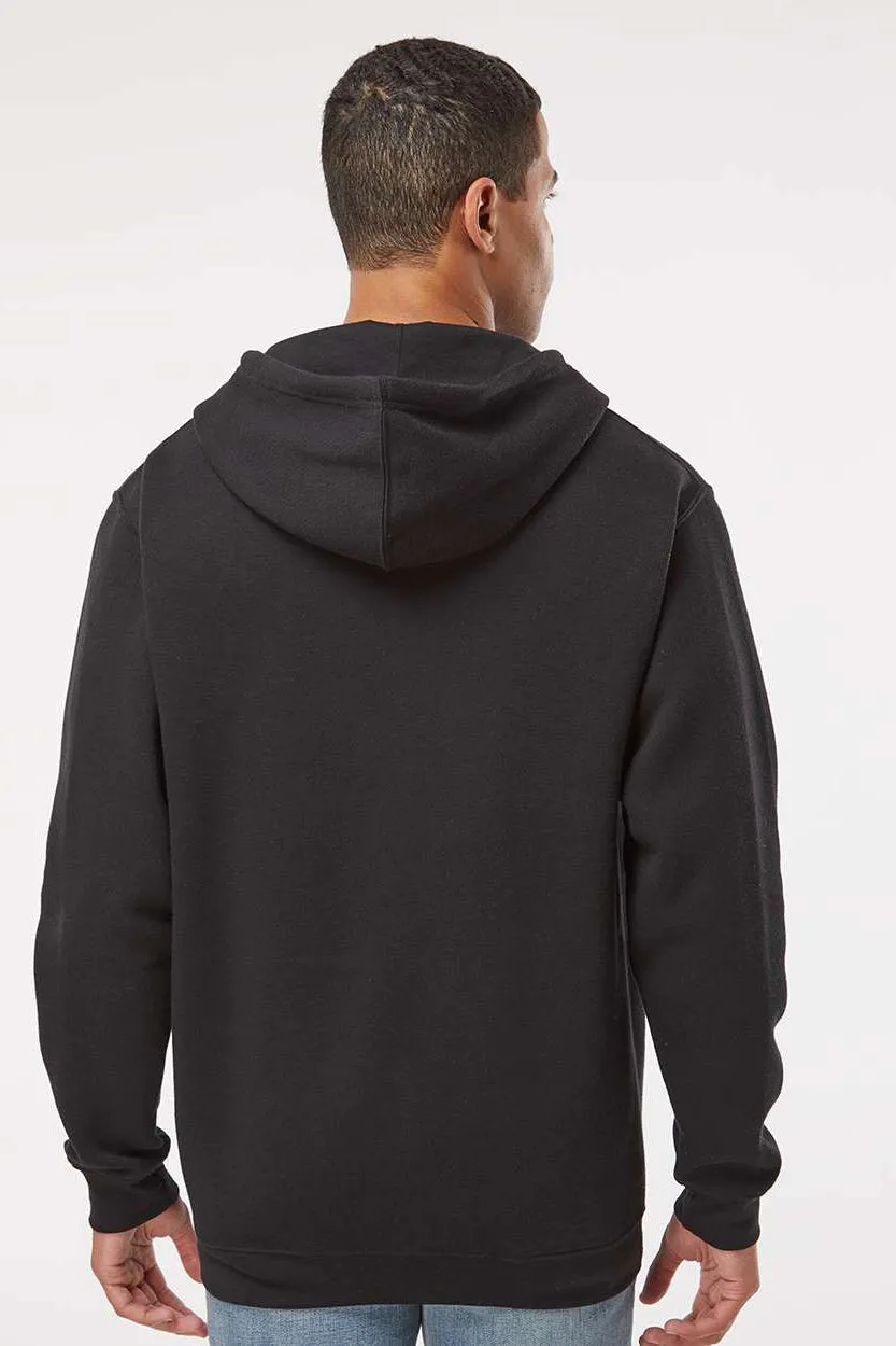 LAT Mens Elevated Fleece Basic Hooded Sweatshirt Hoodie w/ Pouch Pocket - Black