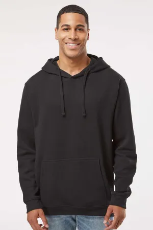 LAT Mens Elevated Fleece Basic Hooded Sweatshirt Hoodie w/ Pouch Pocket - Black