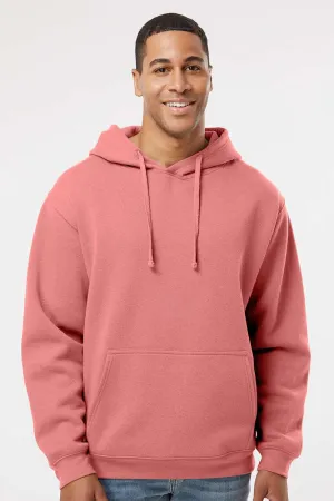 LAT Mens Elevated Fleece Basic Hooded Sweatshirt Hoodie w/ Pouch Pocket - Mauvelous Pink