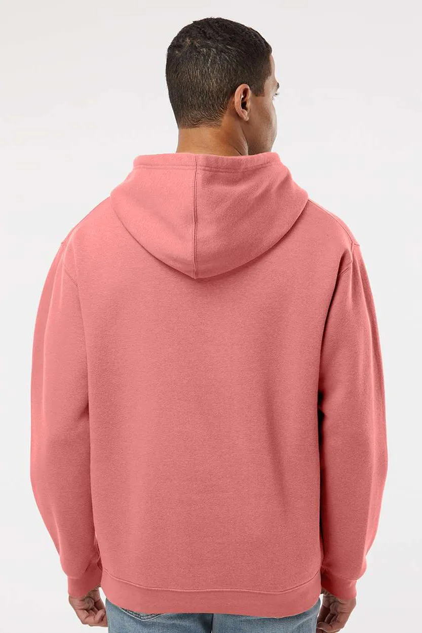 LAT Mens Elevated Fleece Basic Hooded Sweatshirt Hoodie w/ Pouch Pocket - Mauvelous Pink