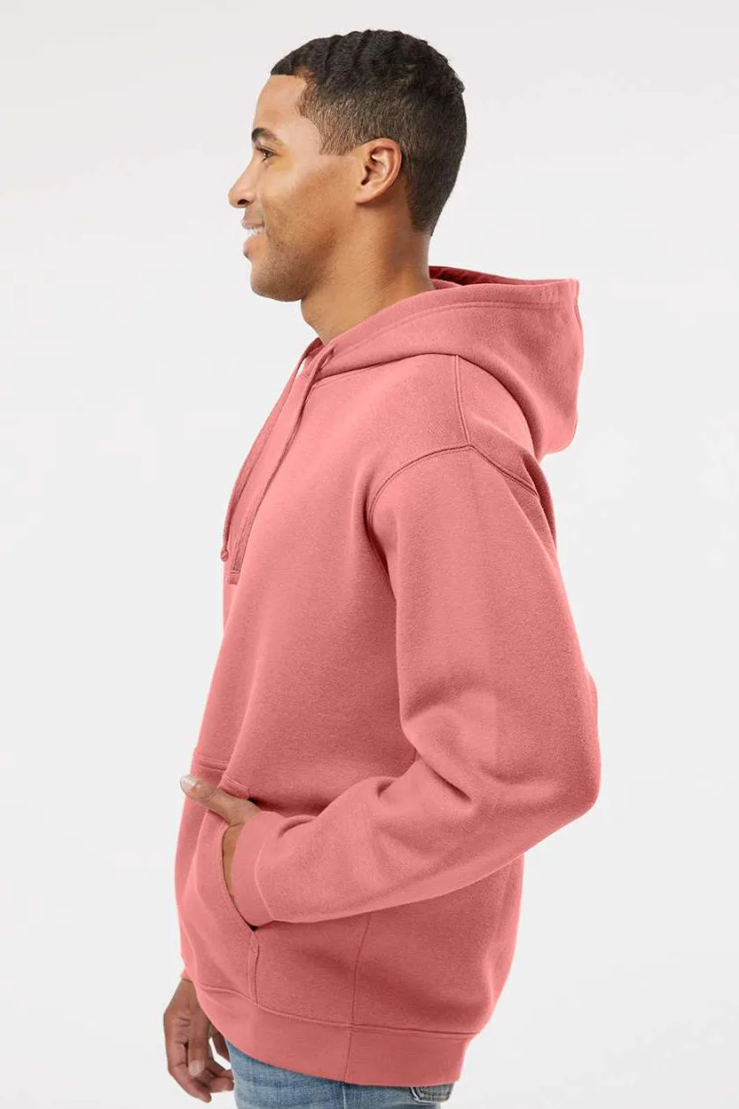 LAT Mens Elevated Fleece Basic Hooded Sweatshirt Hoodie w/ Pouch Pocket - Mauvelous Pink