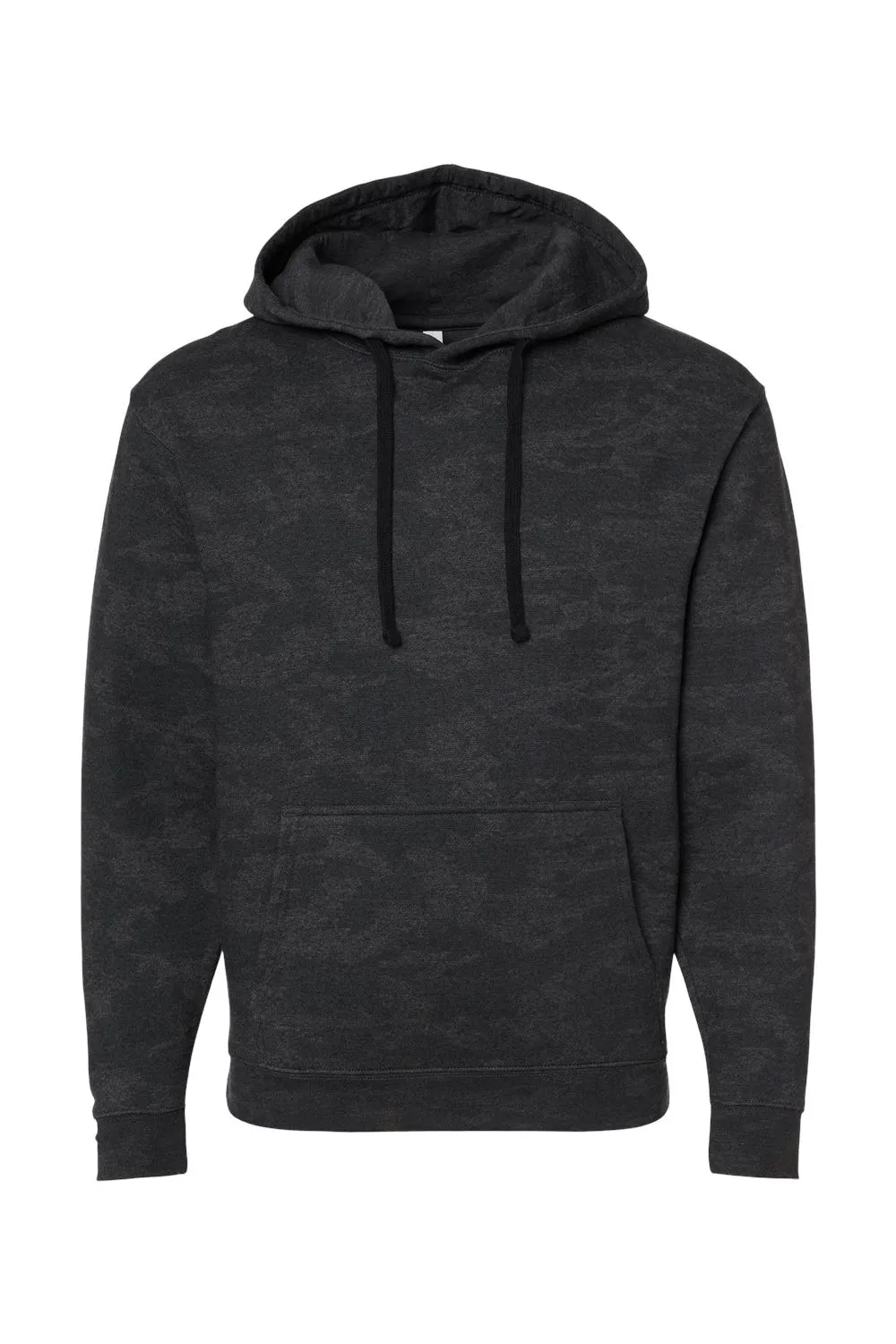 LAT Mens Elevated Fleece Basic Hooded Sweatshirt Hoodie w/ Pouch Pocket - Storm Camo