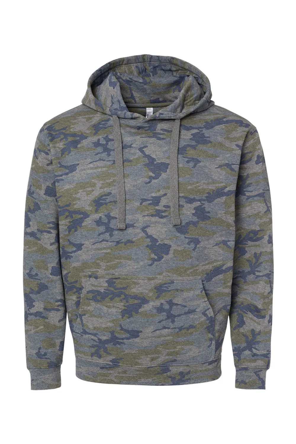 LAT Mens Elevated Fleece Basic Hooded Sweatshirt Hoodie w/ Pouch Pocket - Vintage Camo