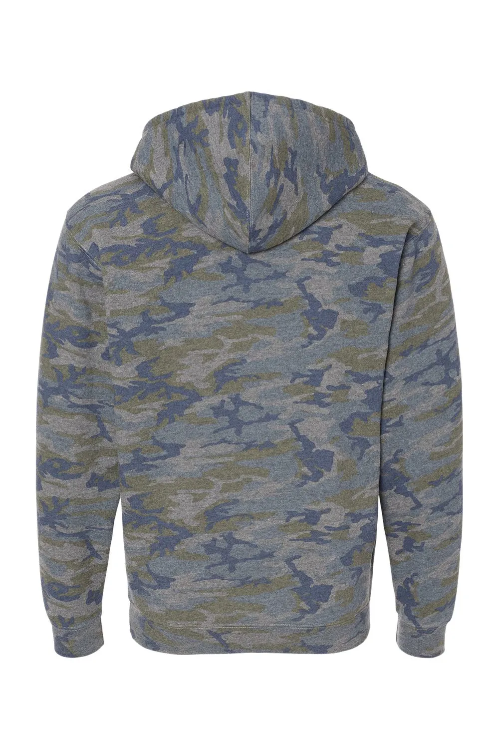 LAT Mens Elevated Fleece Basic Hooded Sweatshirt Hoodie w/ Pouch Pocket - Vintage Camo