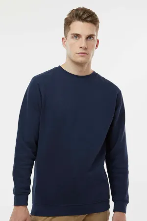 LAT Mens Elevated Fleece Crewneck Sweatshirt - Navy Blue
