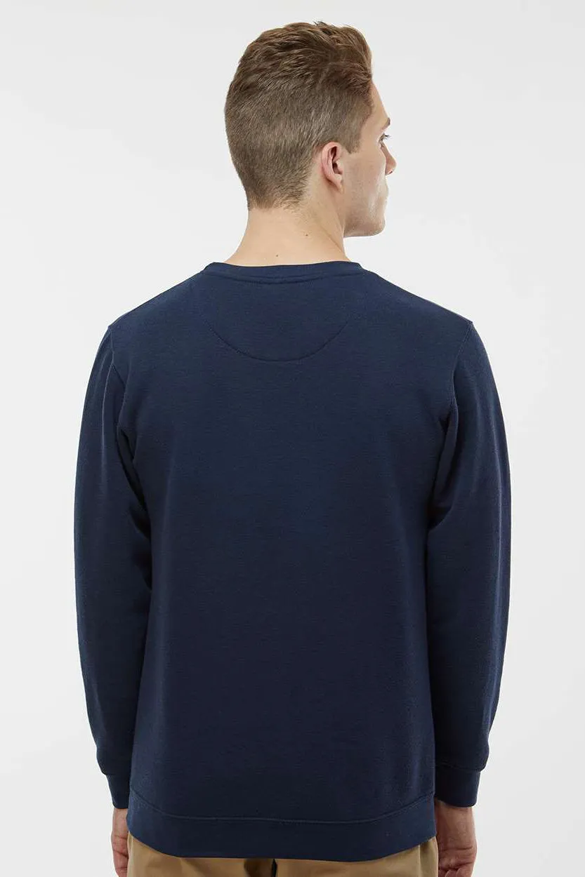 LAT Mens Elevated Fleece Crewneck Sweatshirt - Navy Blue