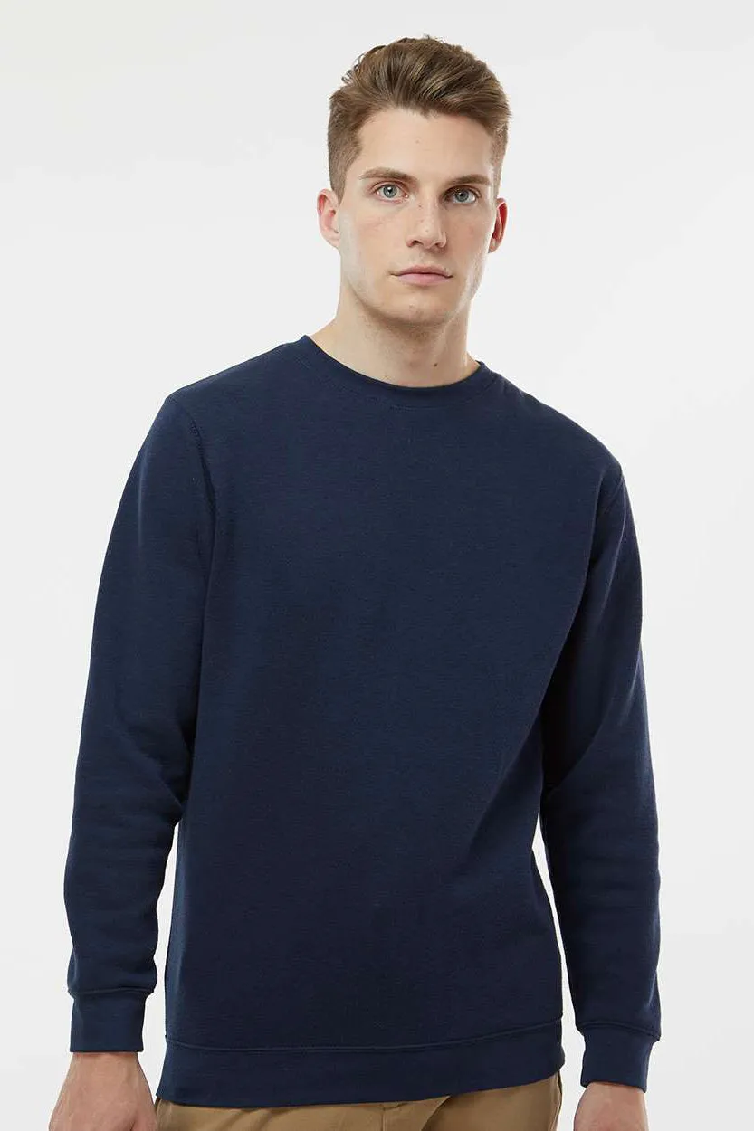 LAT Mens Elevated Fleece Crewneck Sweatshirt - Navy Blue