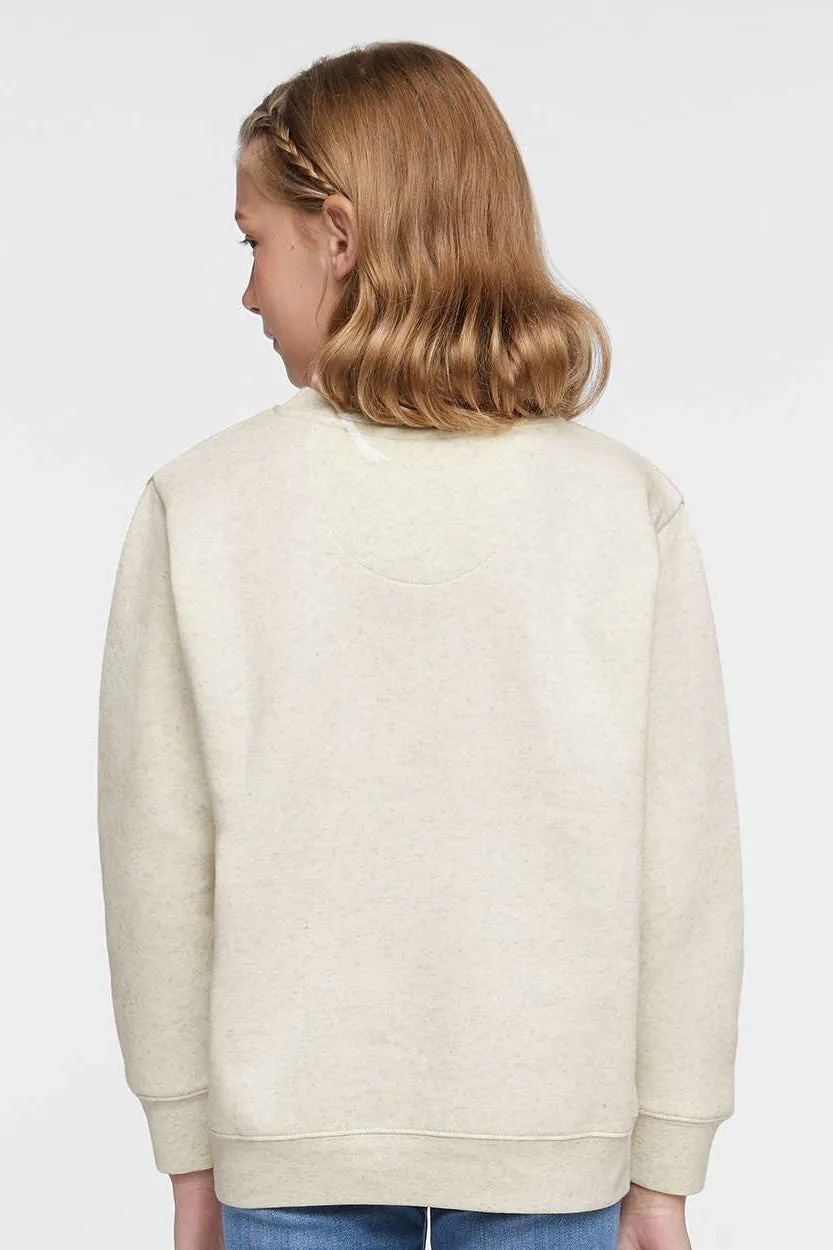 LAT Youth Elevated Fleece Crewneck Sweatshirt - Heather Natural