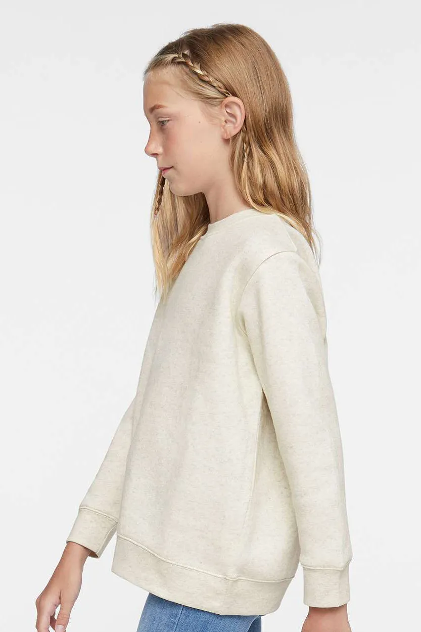 LAT Youth Elevated Fleece Crewneck Sweatshirt - Heather Natural