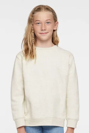LAT Youth Elevated Fleece Crewneck Sweatshirt - Heather Natural