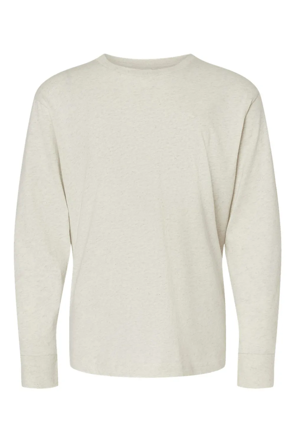 LAT Youth Fine Jersey Long Sleeve Crewneck T-Shirt - Heather Natural
