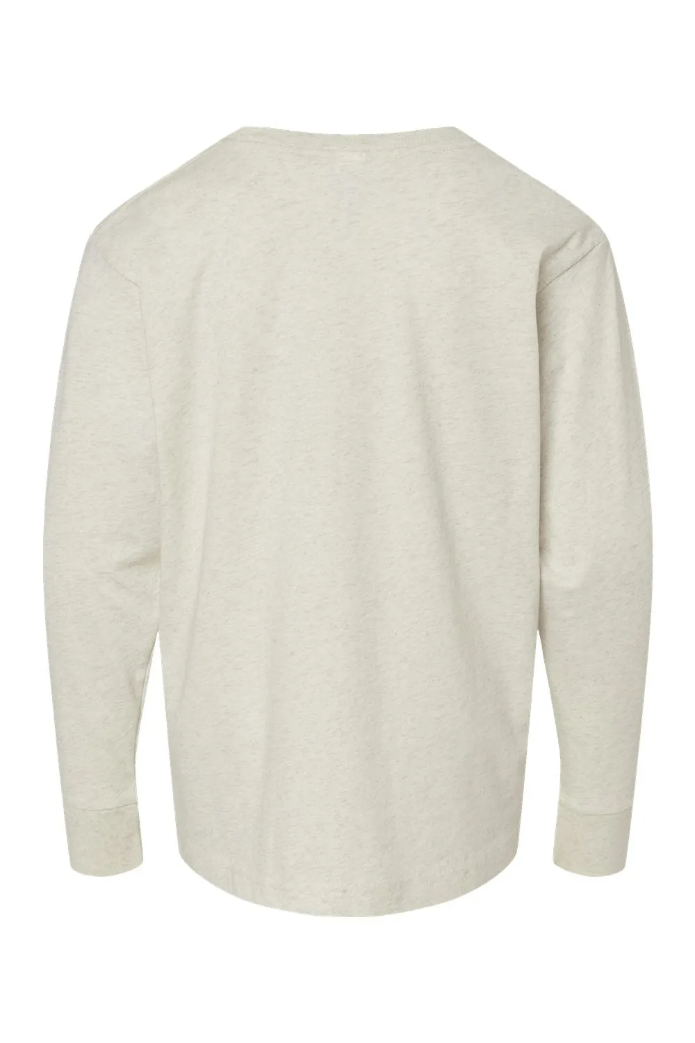 LAT Youth Fine Jersey Long Sleeve Crewneck T-Shirt - Heather Natural