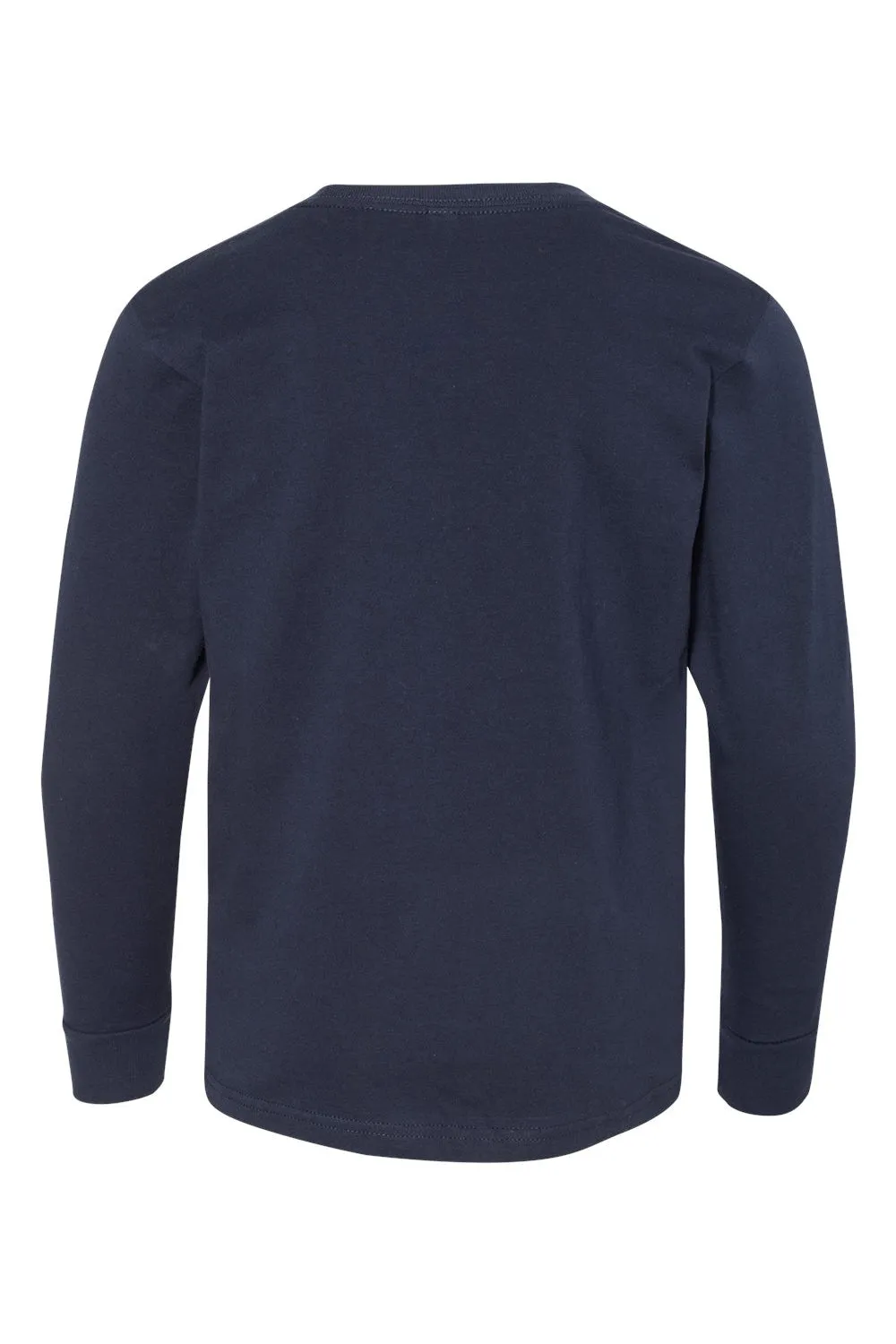 LAT Youth Fine Jersey Long Sleeve Crewneck T-Shirt - Navy Blue